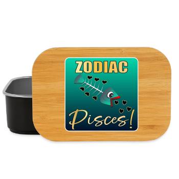 FUNNY BIRTHDAY ZODIAC SIGN PISCES - Lunch Box - black - Front