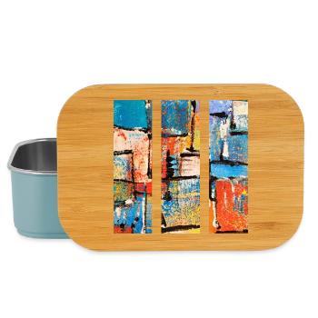 Design abstrait d’art urbain - Boîte à goûter - bleu pâle - Devant