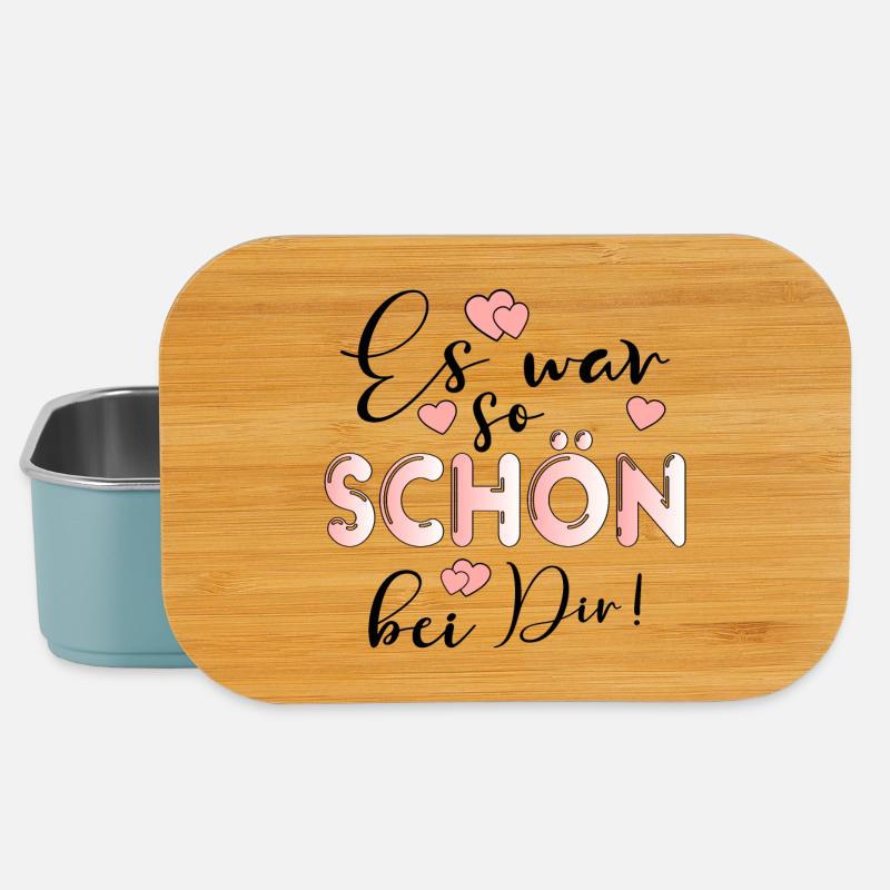 SO SCHÖN BEI DIR BESUCH - GAST GESCHENKE - Lunch Box - Hellblau