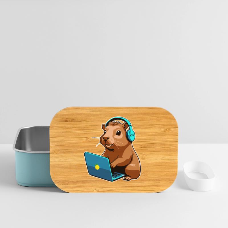 Capybara Programmeur Codeur Ordinateur Boîte à goûter