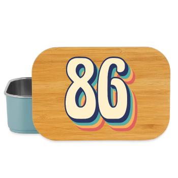 Vintage Retro T-Shirt Nummer 86 Eighty Six - Lunch Box - Hellblau - Vorne
