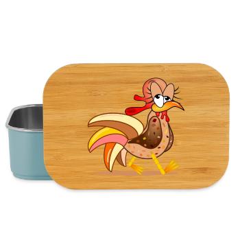 CHICKEN COOP CHICKENS COMIC - Lunch Box - light blue - Front