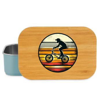 BMX Rider im Retro Sunset - Lunch Box - Hellblau - Vorne