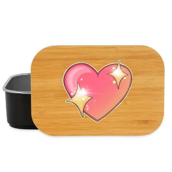Funkelndes Herz Emblem Design - Lunch Box - Schwarz - Vorne