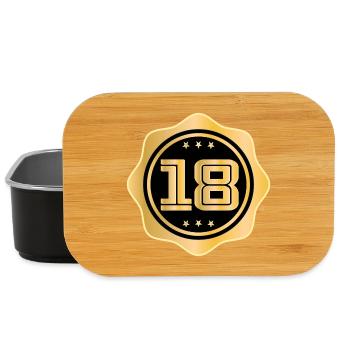 Age of Majority - Birthday 18 years old - Lunch Box - black - Front