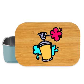 Kunst Graffiti Sprayer Spraydose Street Art - Lunch Box - Hellblau - Vorne