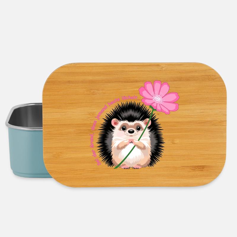 motiv_igel_text - Lunch Box - Hellblau
