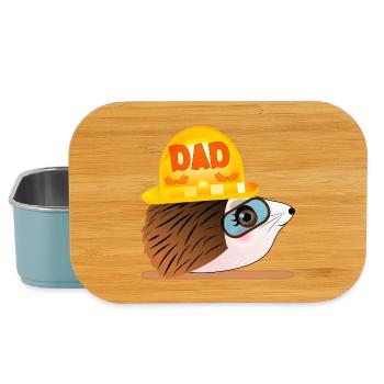 Hedgehog Dad - Bau - Lunch Box - Hellblau - Vorne