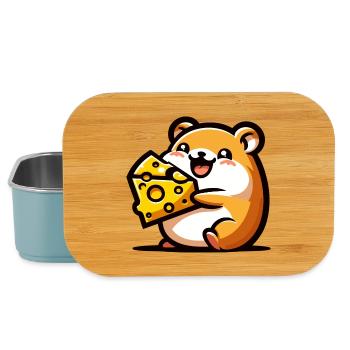 Cheesy Chomper: The Delightful Hamster - Lunch Box - light blue - Front