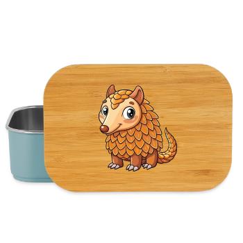 Schuppentier Niedliche Zeichentrickfigur Kawaii Clipart - Lunch Box - Hellblau - Vorne