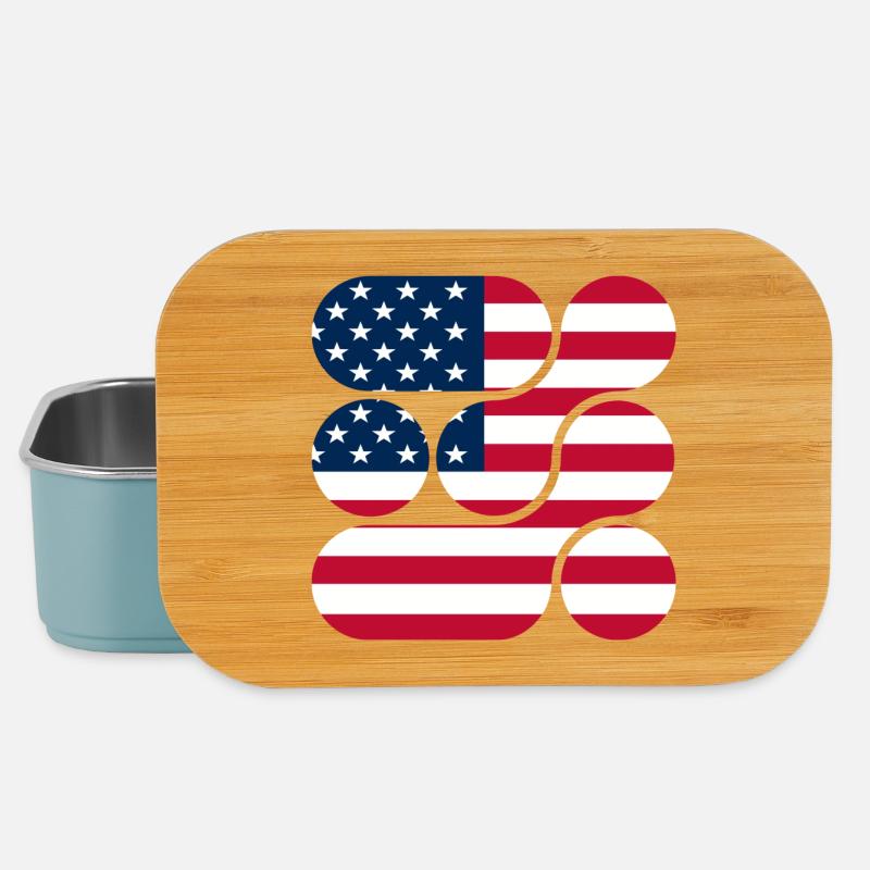 OCHOOO - USA - Lunch Box - light blue