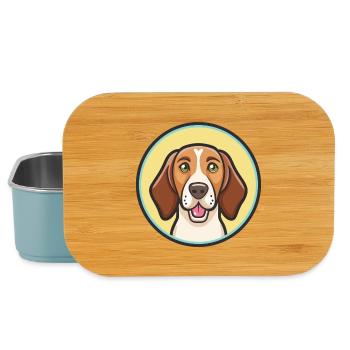 Kolumbianischer Fino Hound Hund Rasse Cartoon Kawaii Haustier - Lunch Box - Hellblau - Vorne