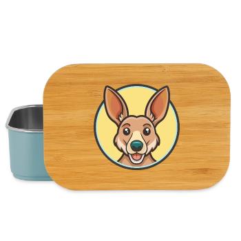 Kangourou Chien Race Dessin animé Kawaii Clipart - Boîte à goûter - bleu pâle - Devant