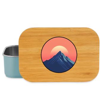 Wander Shirt Berge – Klettern Hiking Naturmotiv - Lunch Box - Hellblau - Vorne