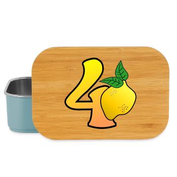 40e anniversaire - Quarante - Citrons - Boîte à goûter - bleu pâle - Devant