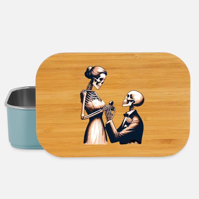 Hochzeit Skelett Parodie Design - Lunch Box - Hellblau