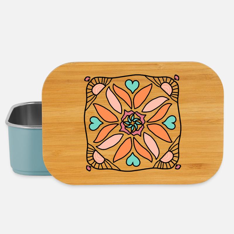 Sun Mandala - Lunch Box - light blue