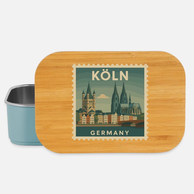 Köln Souvenir Briefmarke - Lunch Box - Hellblau