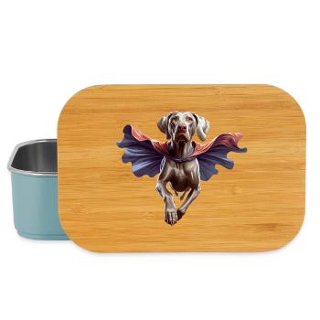 Super Dog Weimaraner Weimi Cape Cape Gift - Lunch Box - light blue - Front