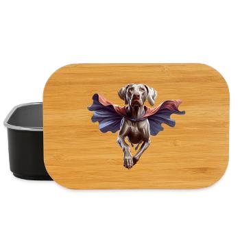 Super Hund Weimaraner Weimi Cape Umhang Geschenk - Lunch Box - Schwarz - Vorne
