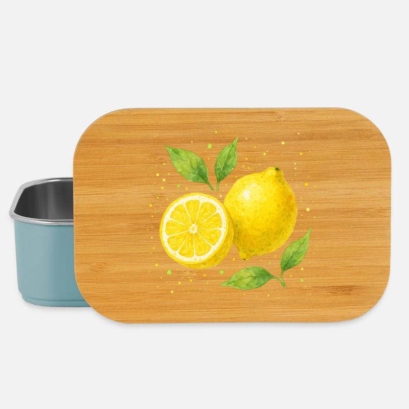 Zitronen - Lunch Box - Hellblau
