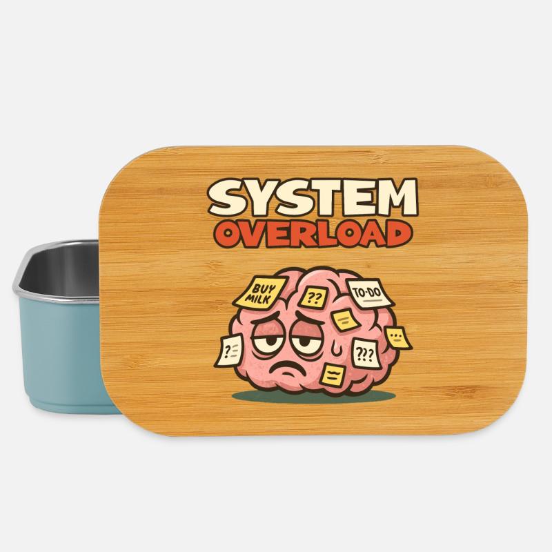 System Overload Brain - Lunch Box - light blue