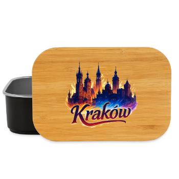 Krakow Kraków City Poland Gift - Lunch Box - black - Front