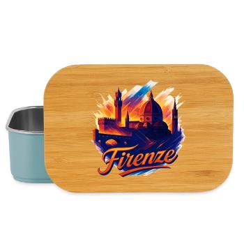 Florenz Firenze Stadt Italien Silhouette Geschenk - Lunch Box - Hellblau - Vorne