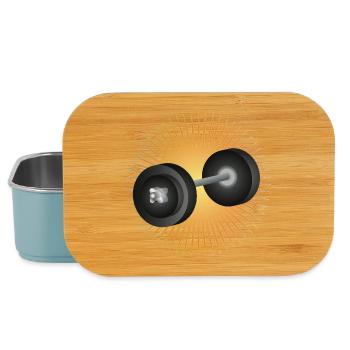 Radiant dumbbell – full of energy for weight training - Lunch Box - light blue - Front