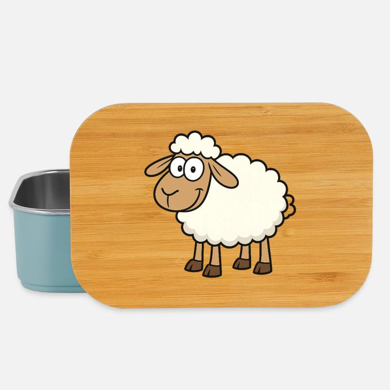 Cute Sheep Design for Kids - Lunch Box - light blue