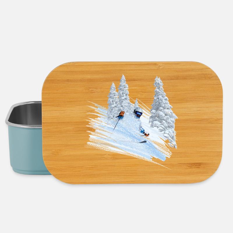 Ski - Boîte à goûter - bleu pâle
