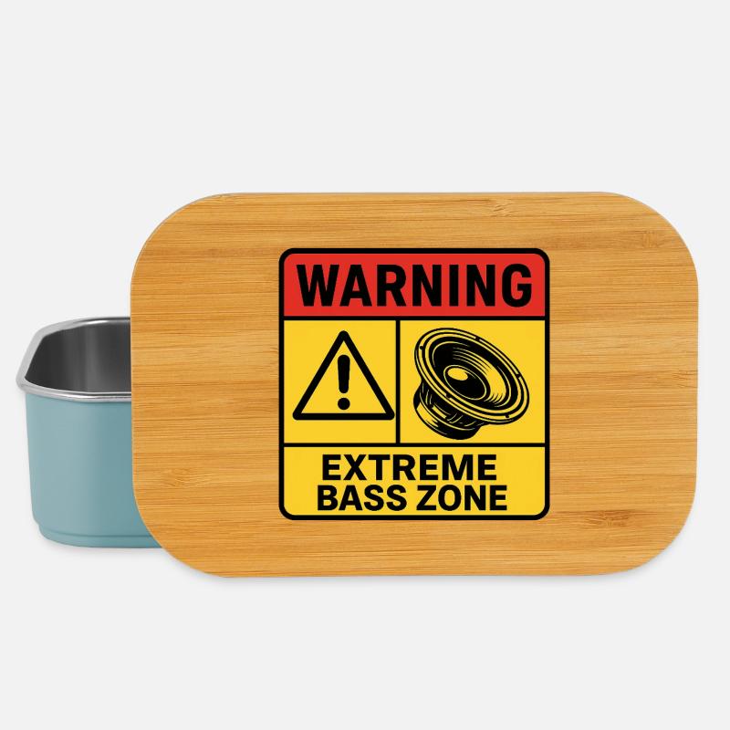 Extreme Bass Zone Warning - Lunch Box - light blue