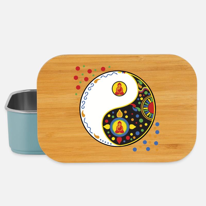 Yin Yang Tao mit Buddha  - Lunch Box - Hellblau