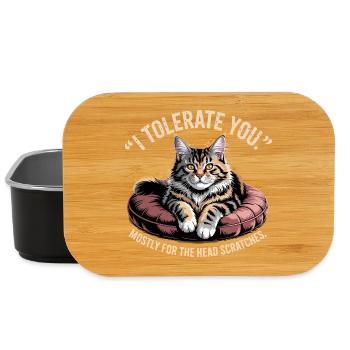 Head Scratch Cat - Lunch Box - black - Front