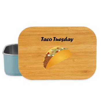 Illustration de tacos minimaliste - Boîte à goûter - bleu pâle - Devant