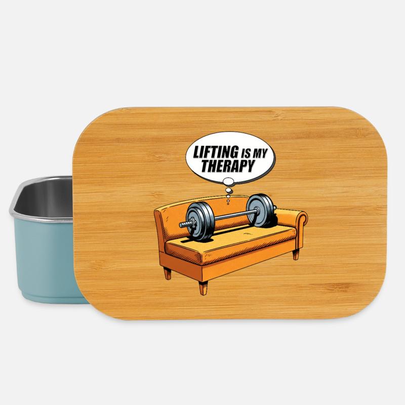 Lift Is My Therapy Couch Design - Lunch Box - light blue