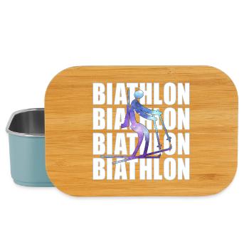 Biathlon Winter Sports Biathletes - Lunch Box - light blue - Front