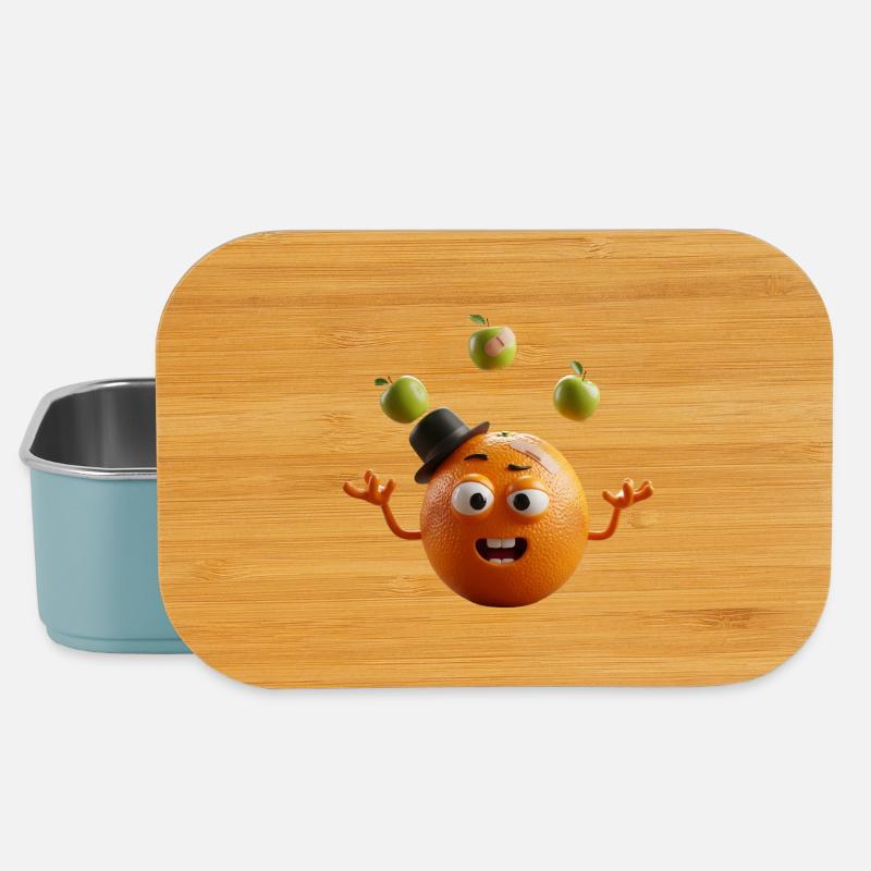 Playful orange - Lunch Box - light blue