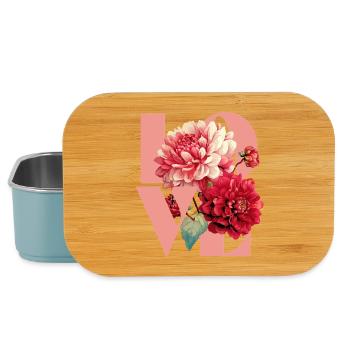 Elegantes florales Pfingstrosen-Design - Lunch Box - Hellblau - Vorne