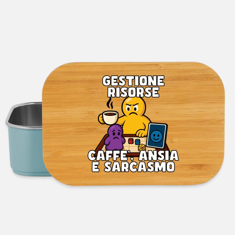 Gestion des ressources : café et anxiété - Boîte à goûter - bleu pâle