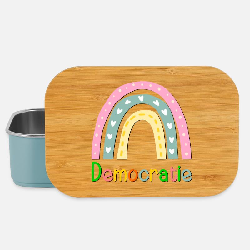 Regenbogen-Demokratie - Lunch Box - Hellblau
