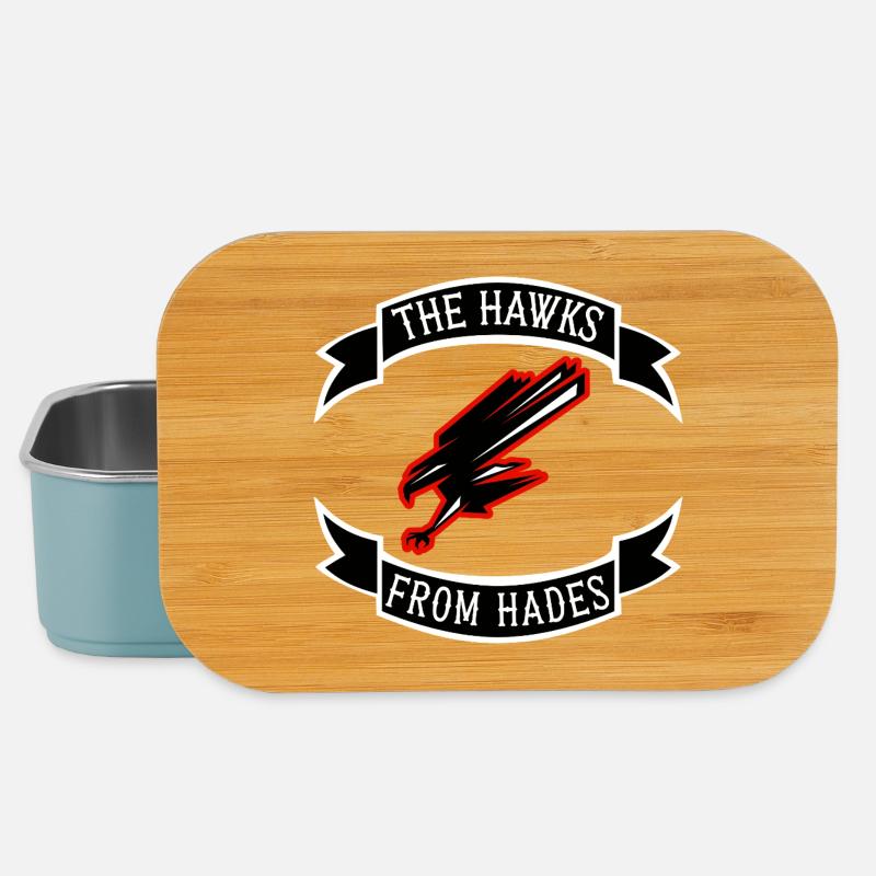 Hawks From Hades Emblem - Lunch Box - light blue