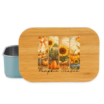 Kürbis Saison Herbst Motiv - Lunch Box - Hellblau - Vorne