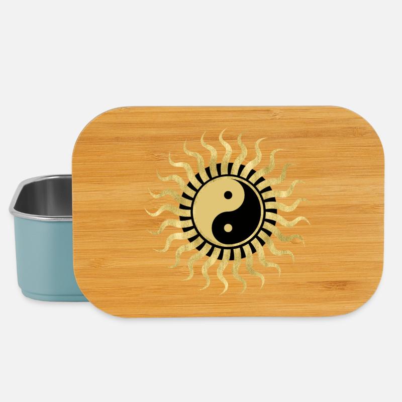 Golden Yin Yang Sole - Lunch Box - light blue