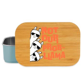 Not our Problama 3 Lamas Freunde Team Sonnenbrille - Lunch Box - Hellblau - Vorne
