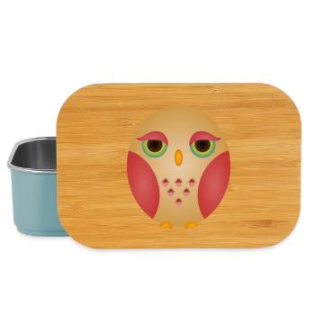 Gradient Owl Face in Cozy Tones - Lunch Box - light blue - Front