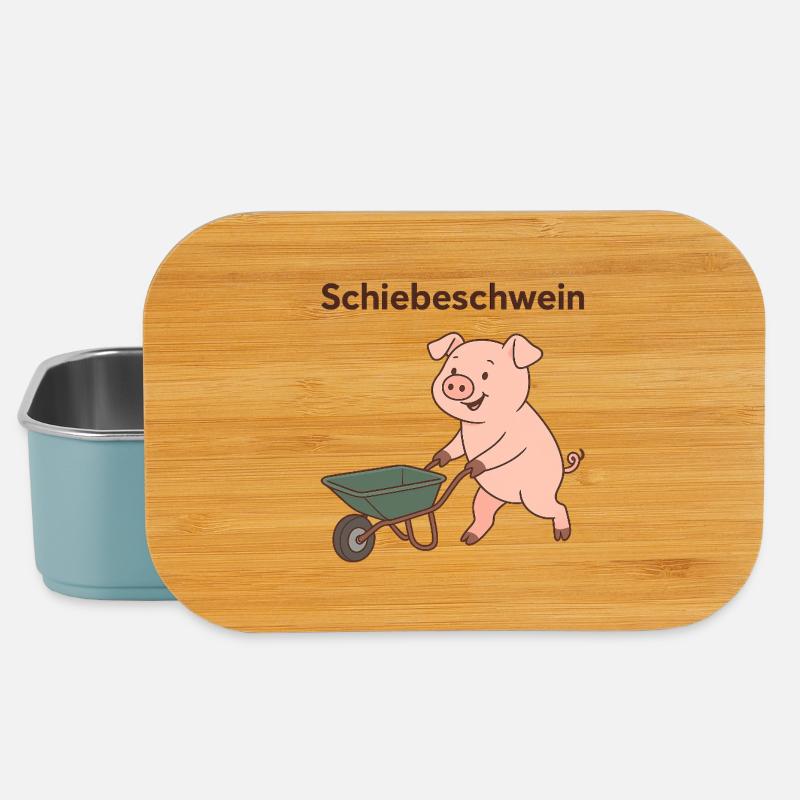 Schiebeschwein - Lunch Box - Hellblau