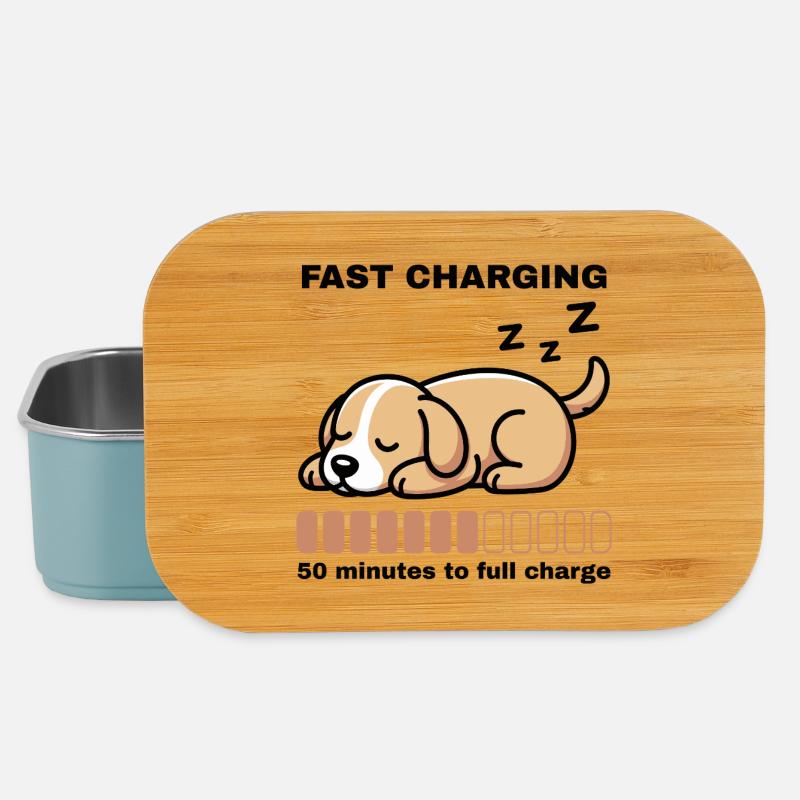 Powernap Hund – Fast Charging - Lunch Box - Hellblau