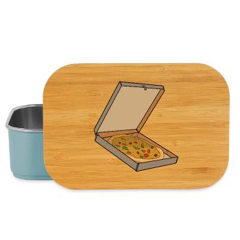 Pizzakarton-Pop-Art-Stück - Lunch Box - Hellblau - Vorne