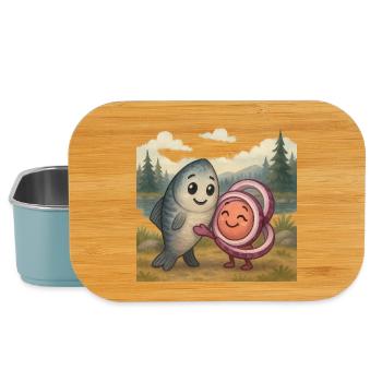 Herring and Onion Friendship - Lunch Box - light blue - Front